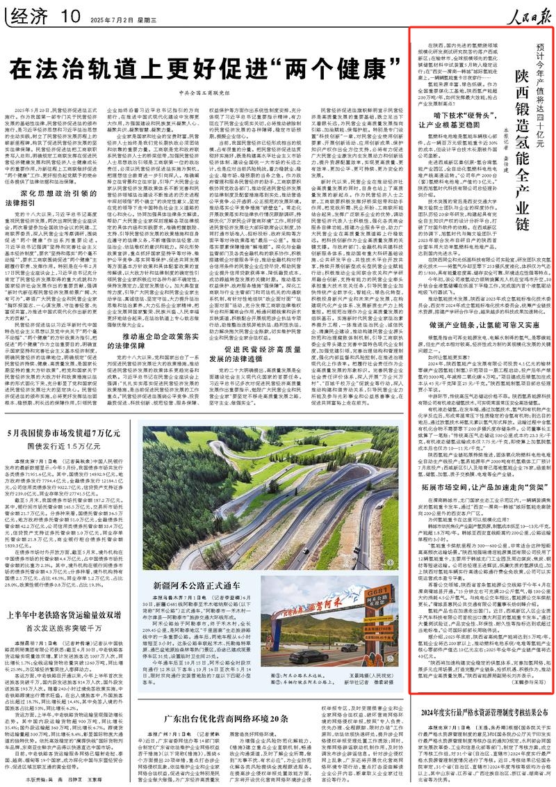 人民日报看陕西 | 锻造氢能全产业链